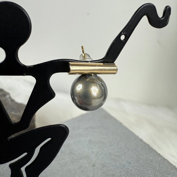 Silver & Gold Tone Pierced Earrings - Picture 4 of 7